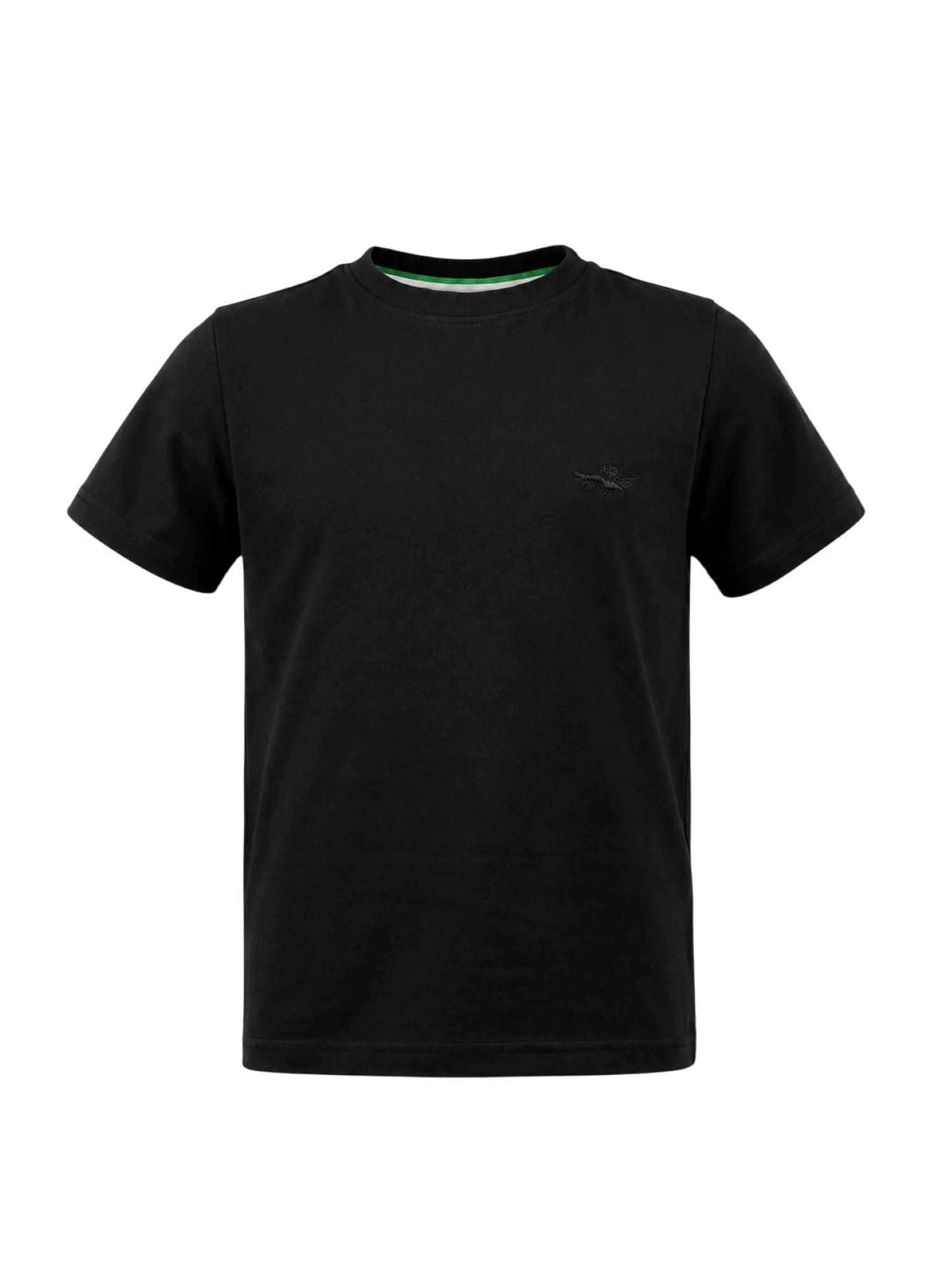 Aeronautica Militare T-shirt bambino manica corta con logo ricamato nero 261TS0056A BLACK AERONAUTICA MILITARE