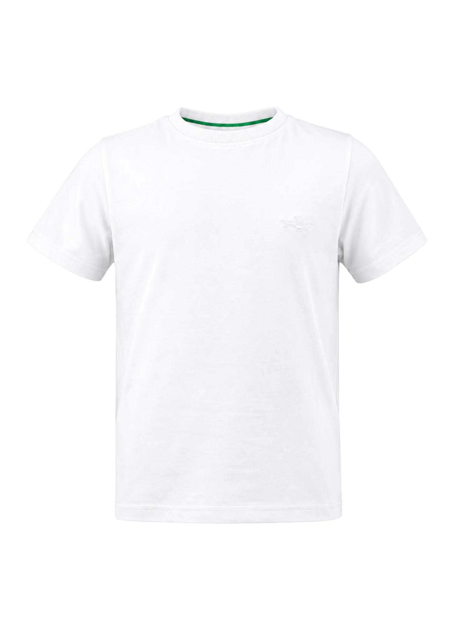 Aeronautica Militare T-shirt bambino manica corta con logo ricamato bianco 261TS0056A OPTICAL WHITE AERONAUTICA MILITARE