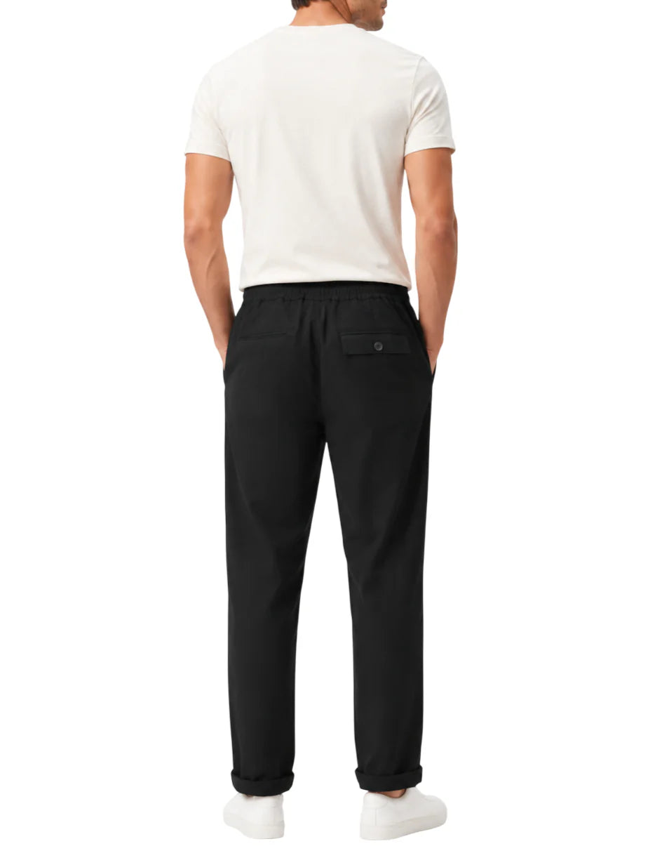 Alta Tensione pantaloni uomo tapered con coulisse nero 2740L-CALICE NERO ALTA TENSIONE