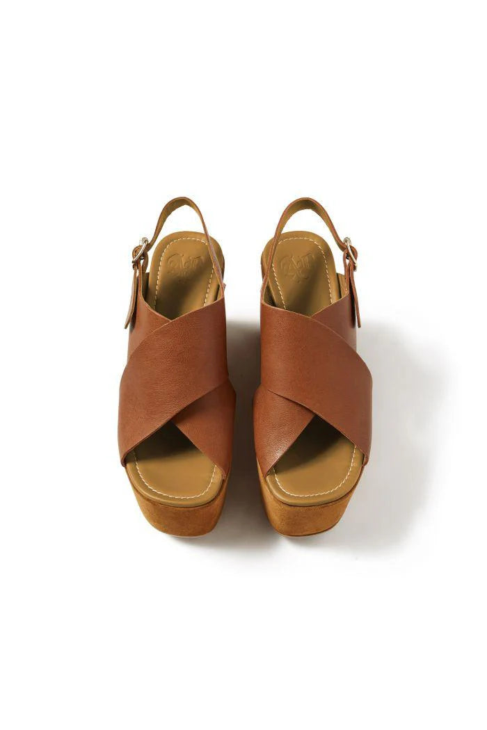 Aniye By sandali Lula platform in pelle e suede cuoio 1A5461 00795 ANIYE BY