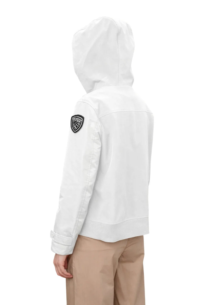 Blauer giubbino leggero Marcella con cappuccio bianco 26SBLDC01219-007108 102 BLAUER