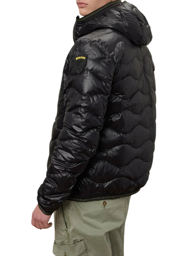 Blauer giubbino imbottito uomo Wave con cappuccio nero 26SBLUC03177-006719 999 BLAUER