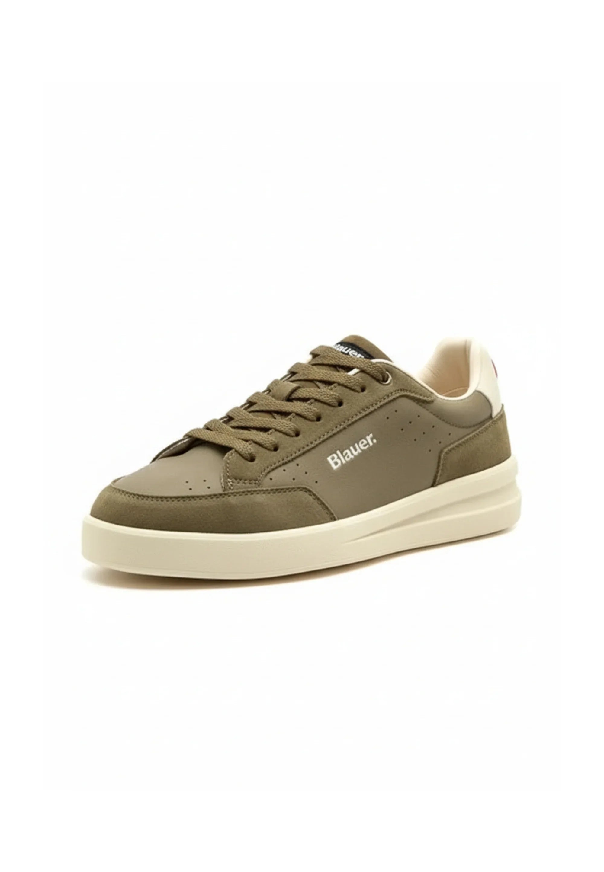 Blauer sneakers uomo Kyoto in pelle e suede verde militare S6KYOTO01-LES MIL BLAUER