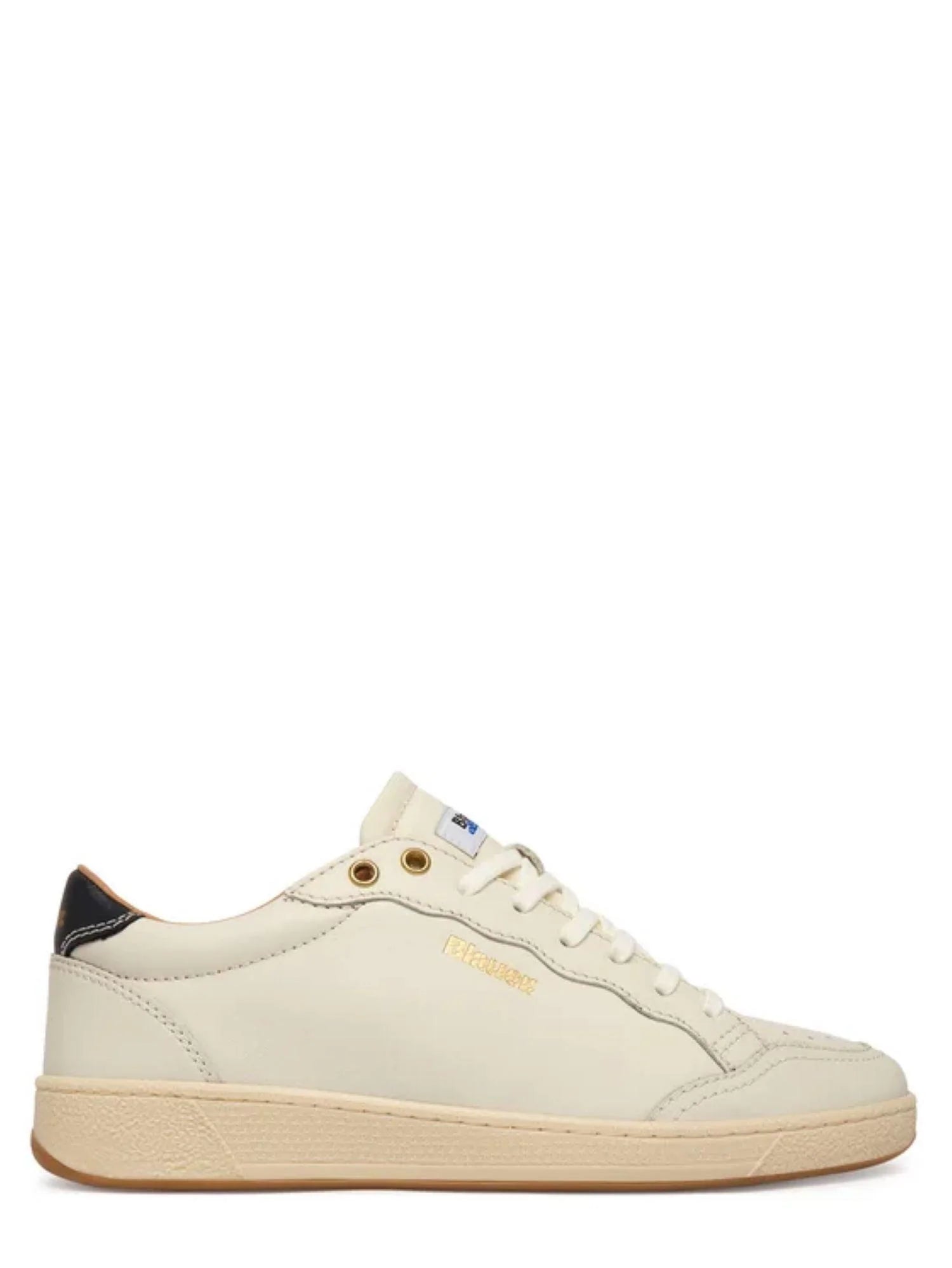 Blauer snekaers uomo Murray in pelle panna S6MURRAY20-LEA WHI BLAUER