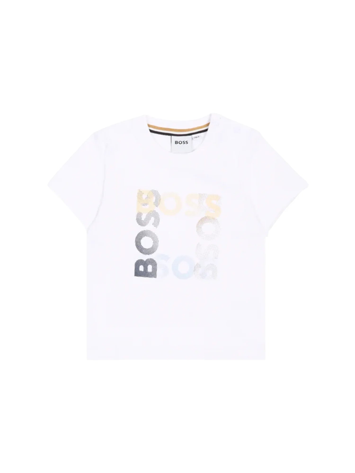 Boss T-shirt manica corta neonato con logo bianco J52882 BIANCO BOSS
