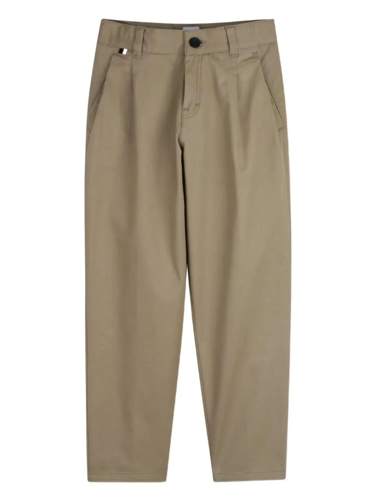 Boss pantaloni bambino slim con pinces beige J52912 BEIGE SCURO BOSS