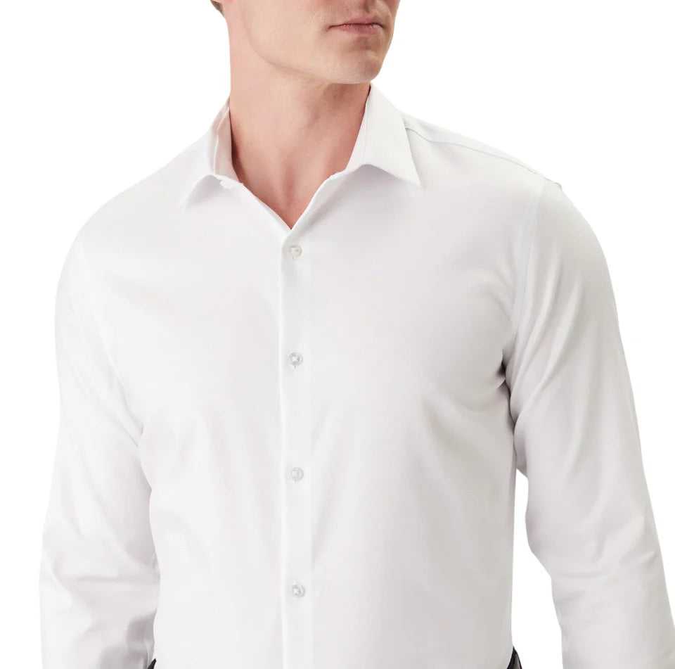 Calvin Klein camicia uomo in cotone stretch no stiro bianco LV019EU090 7K2 Calvin Klein