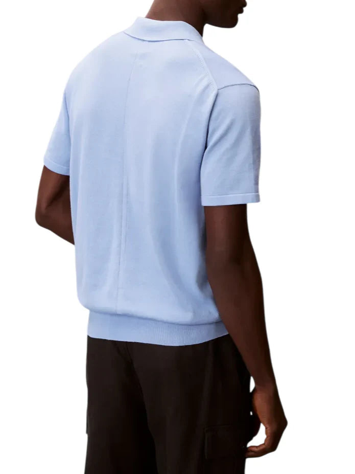 Calvin Klein polo uomo in maglia blu avio LV04LC326G C32 Calvin Klein