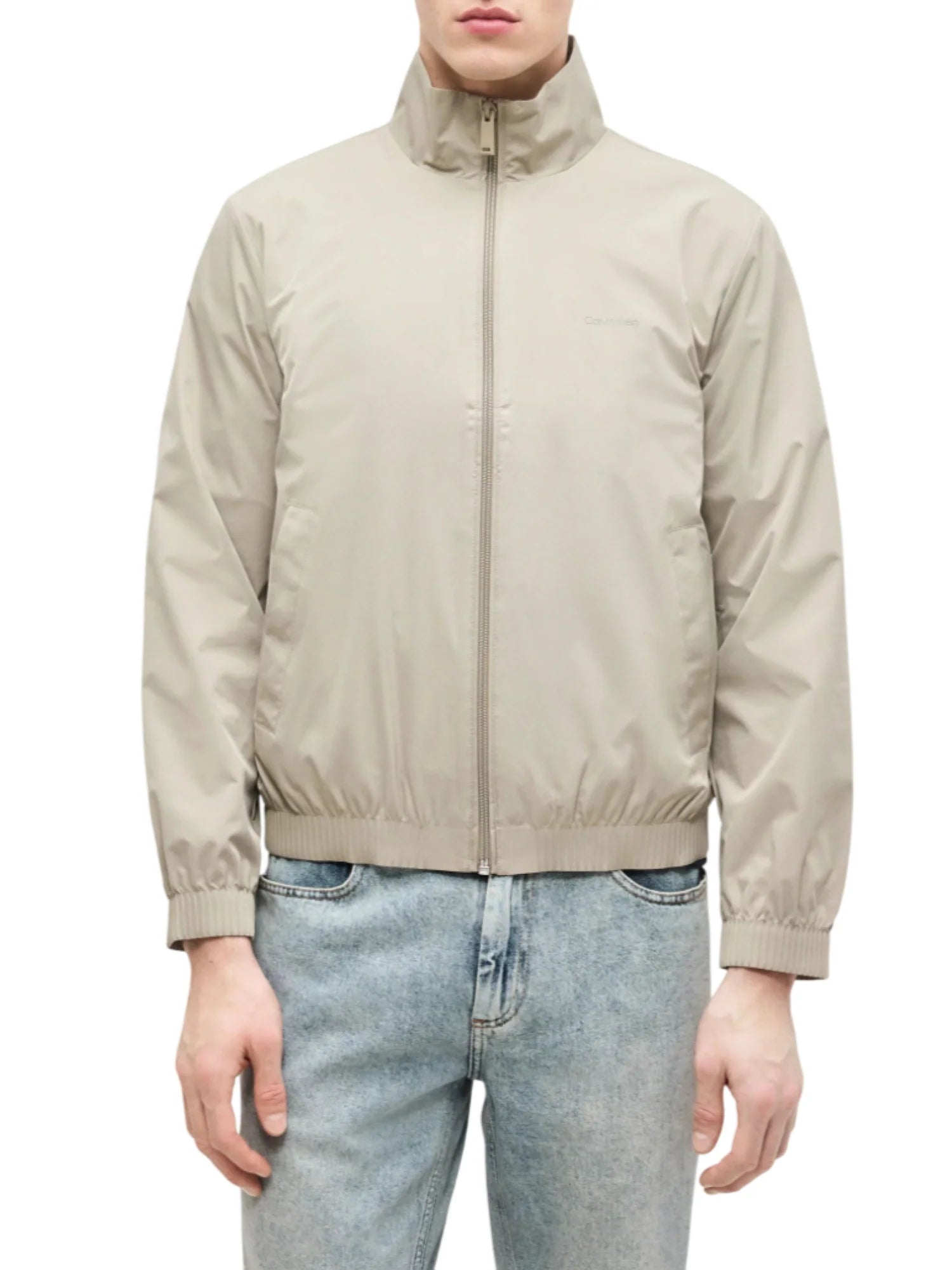 Calvin Klein giubbino leggero impermeabile uomo tortora LV04LF515G RAK Calvin Klein