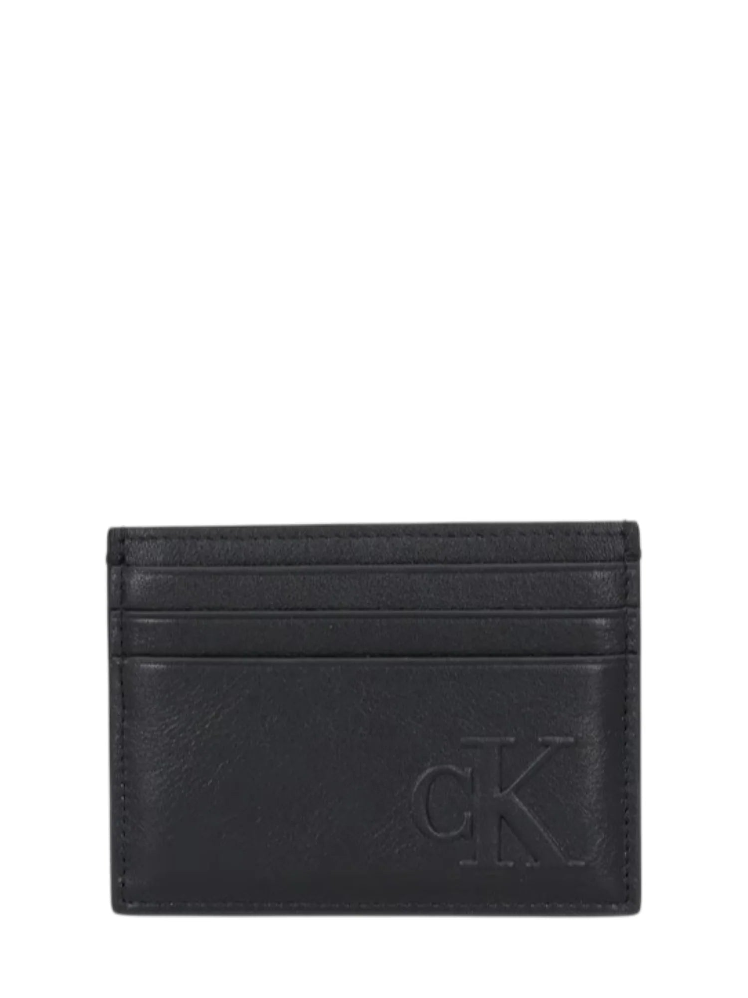 Calvin Klein portacarte uomo in pelle con logo nero LV04G1070G UB1 Calvin Klein Accessori