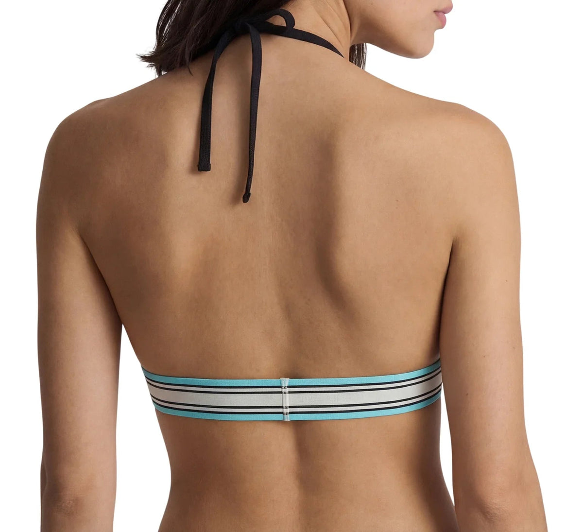 Calvin Klein top bikini triangolo con fascia logata nero LV00Q61214 UB1 Calvin Klein Beachwear