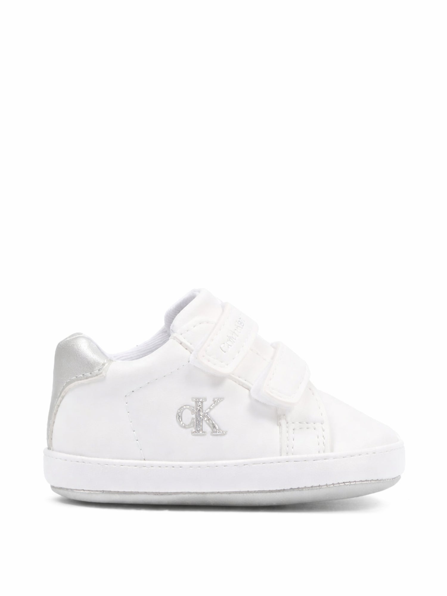 Calvin Klein scarpette neonata con logo glitter bianco V0A9-83201-1582 X025 Calvin Klein Footwear