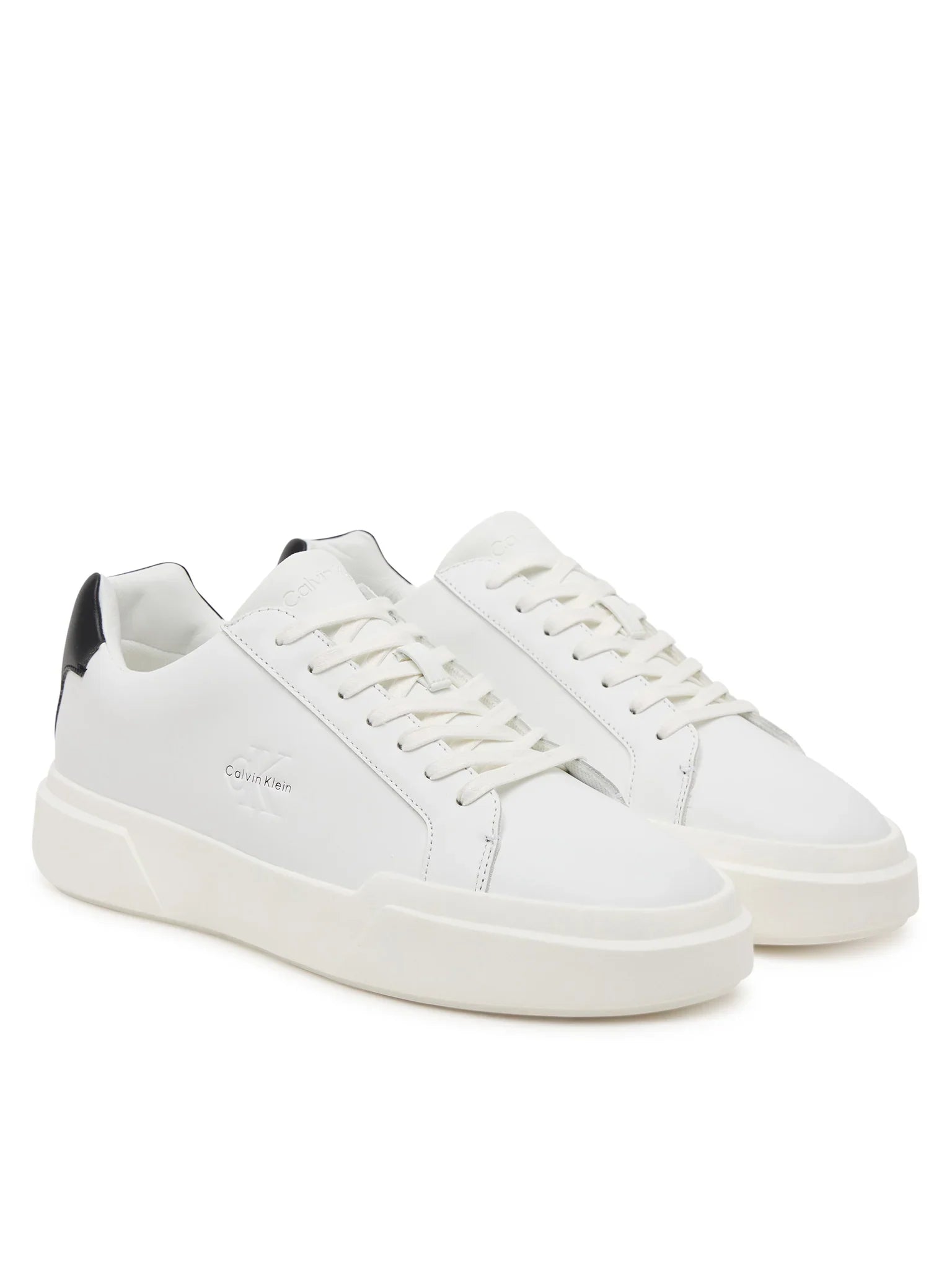 Calvin Klein sneakers uomo in pelle con logo bianco YM0YM01344 06X Calvin Klein Footwear