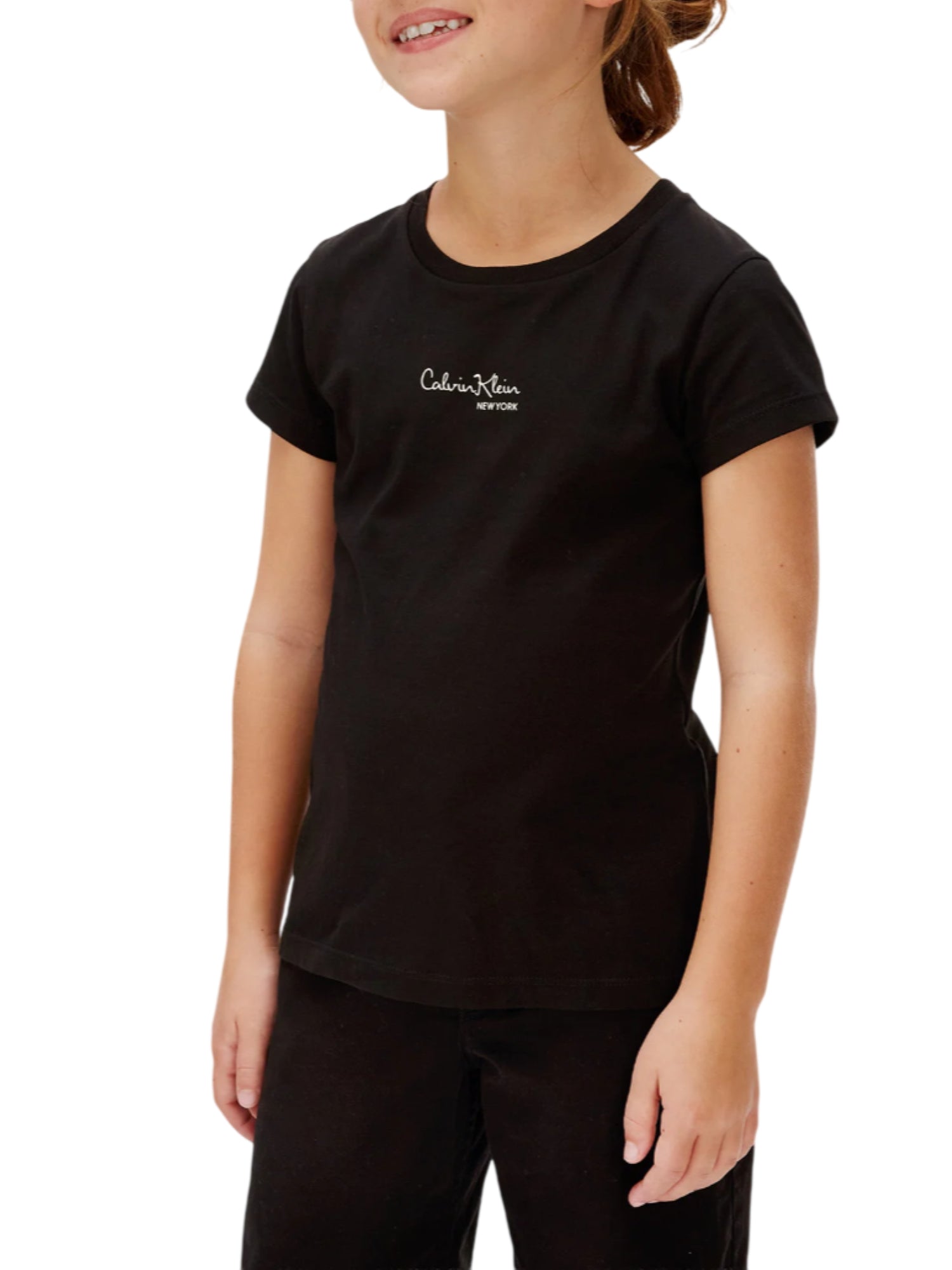Calvin Klein Jeans T-shirt bambina manica corta nero IG0IG03061 BEH Calvin Klein Jeans