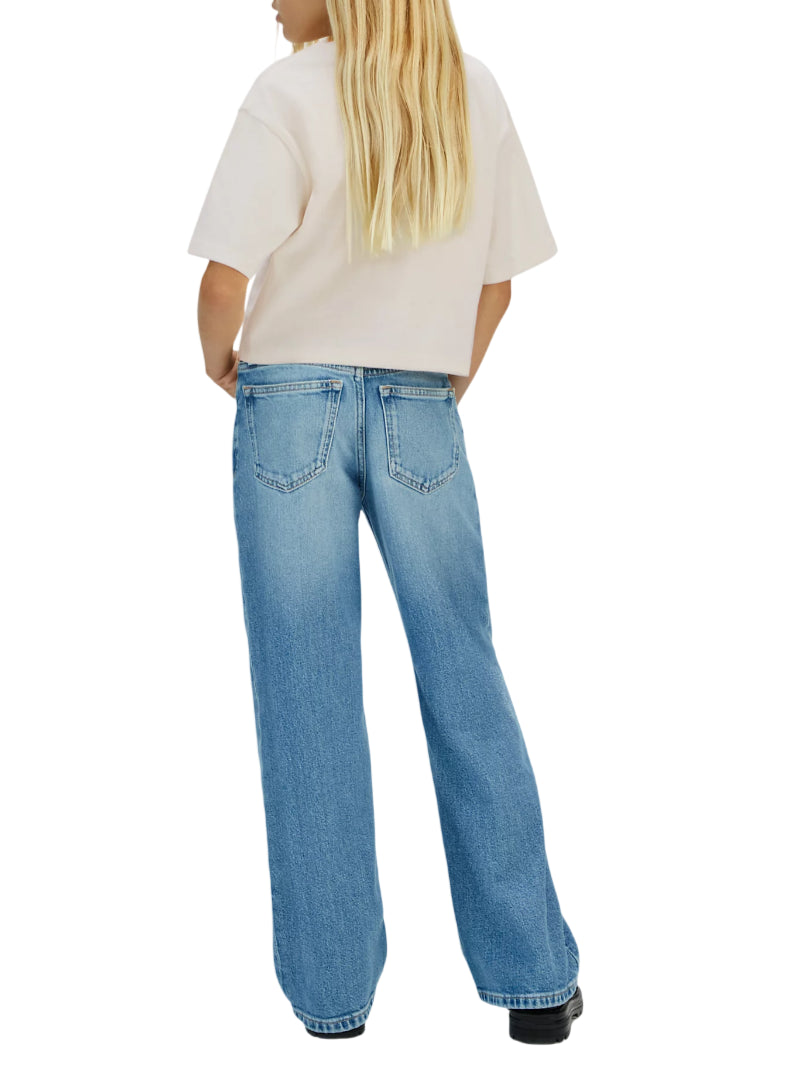 Calvin Klein Jeans T-shirt crop con logo velvet ecrù IG0IG03062 PGB Calvin Klein Jeans