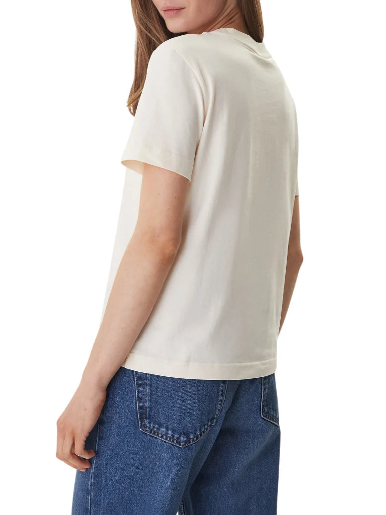 Calvin Klein Jeans T-shirt donna manica corta con logo panna LV047C912G F7J Calvin Klein Jeans