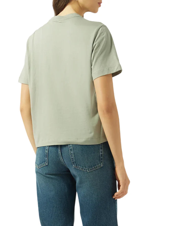 Calvin Klein T-shirt donna manica corta in cotone verde salvia LV047F800G PEZ Calvin Klein Jeans