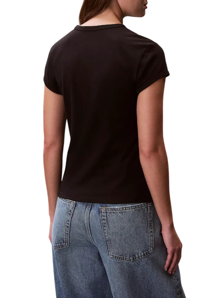 Calvin Klein T-shirt manica corta stampa logo nero LV047F815G UB1 Calvin Klein Jeans