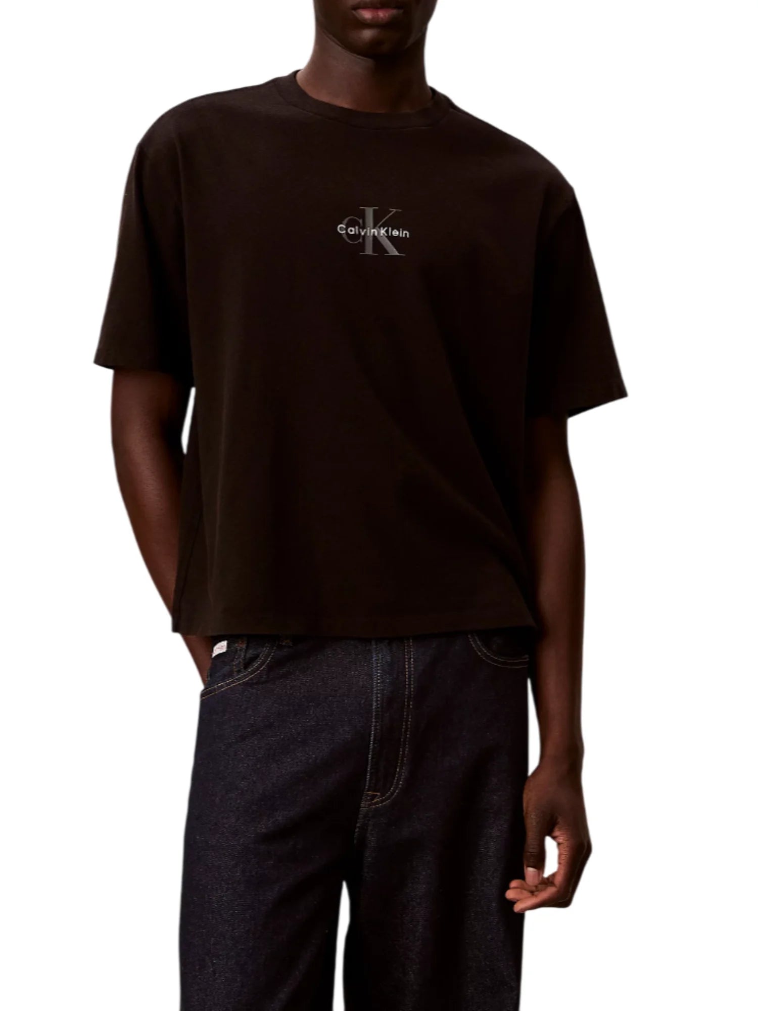 Calvin Klein Jeans T-shirt uomo manica corta con logo nero LV04RC249G UB1 Calvin Klein Jeans