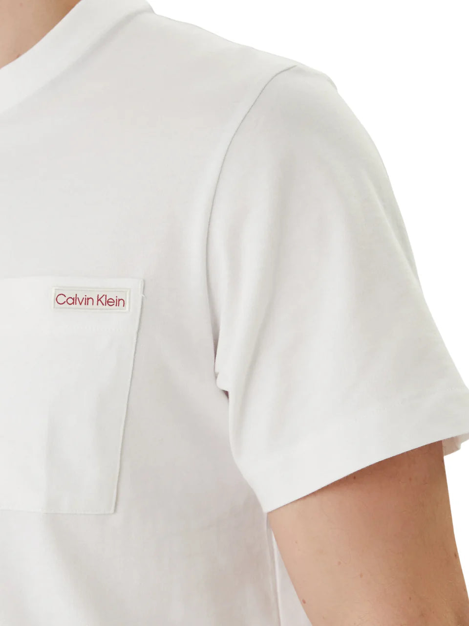 Calvin Klein Jeans T-shirt manica corta con taschino bianco LV04RF280G YAF Calvin Klein Jeans