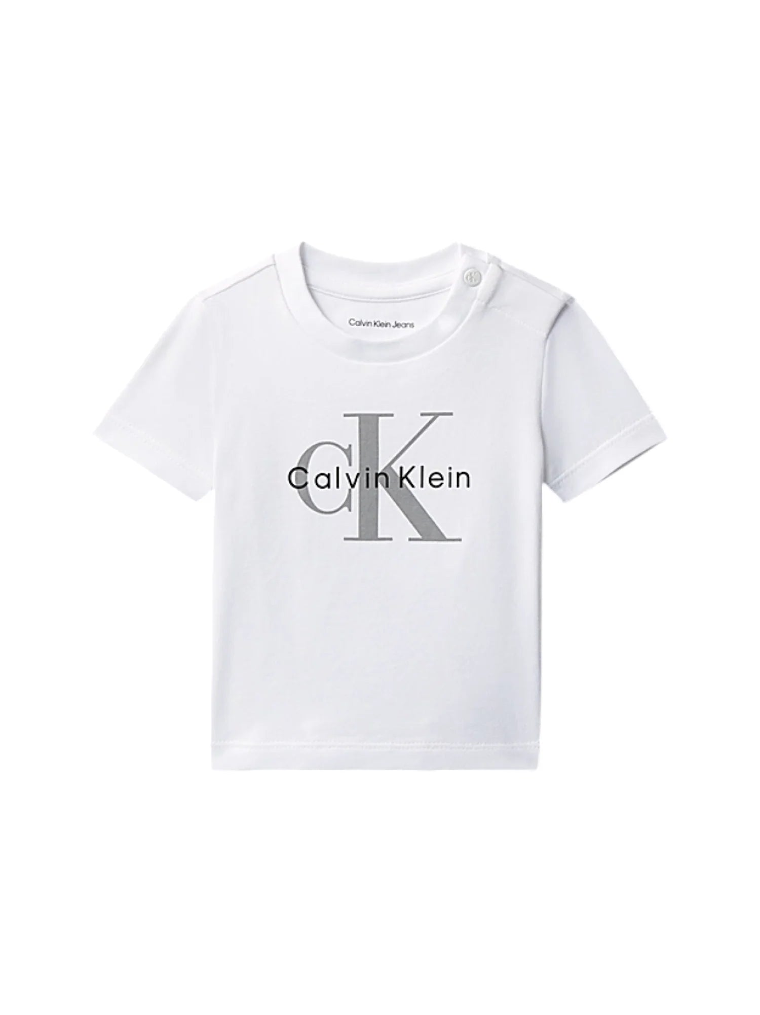 Calvin Klein Jeans T-shirt unisex neonato manica corta bianco LVCKSJA47B YAF Calvin Klein Jeans