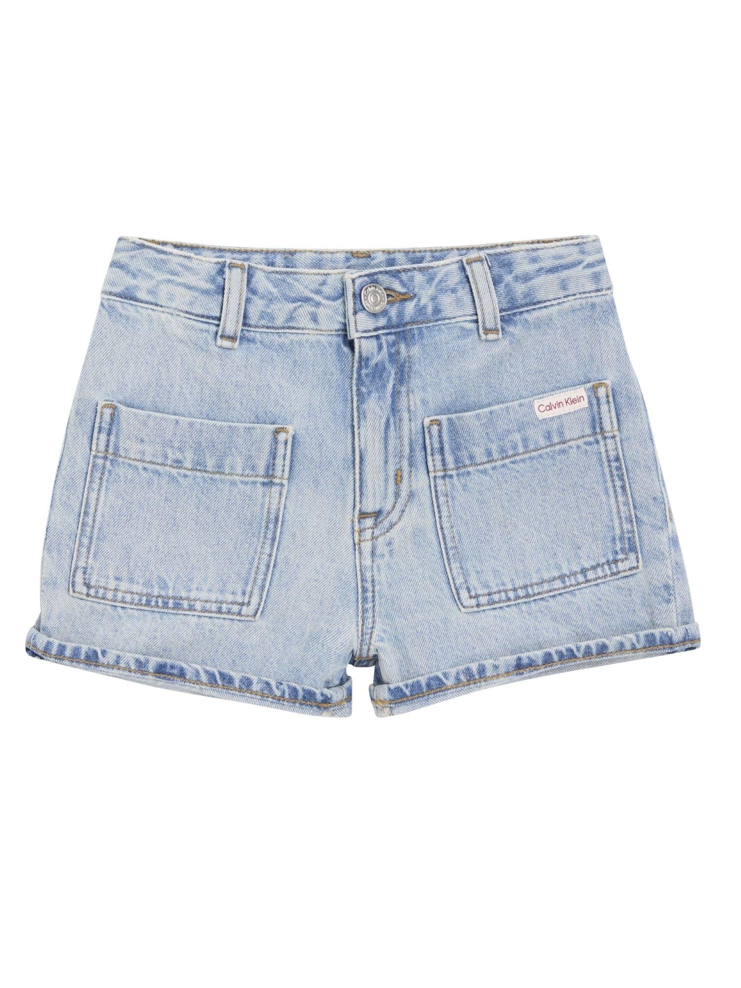 Calvin Klein Jeans shorts in denim bambina con tasche lavaggio blu LVCKSJC16G 1A4 Calvin Klein Jeans