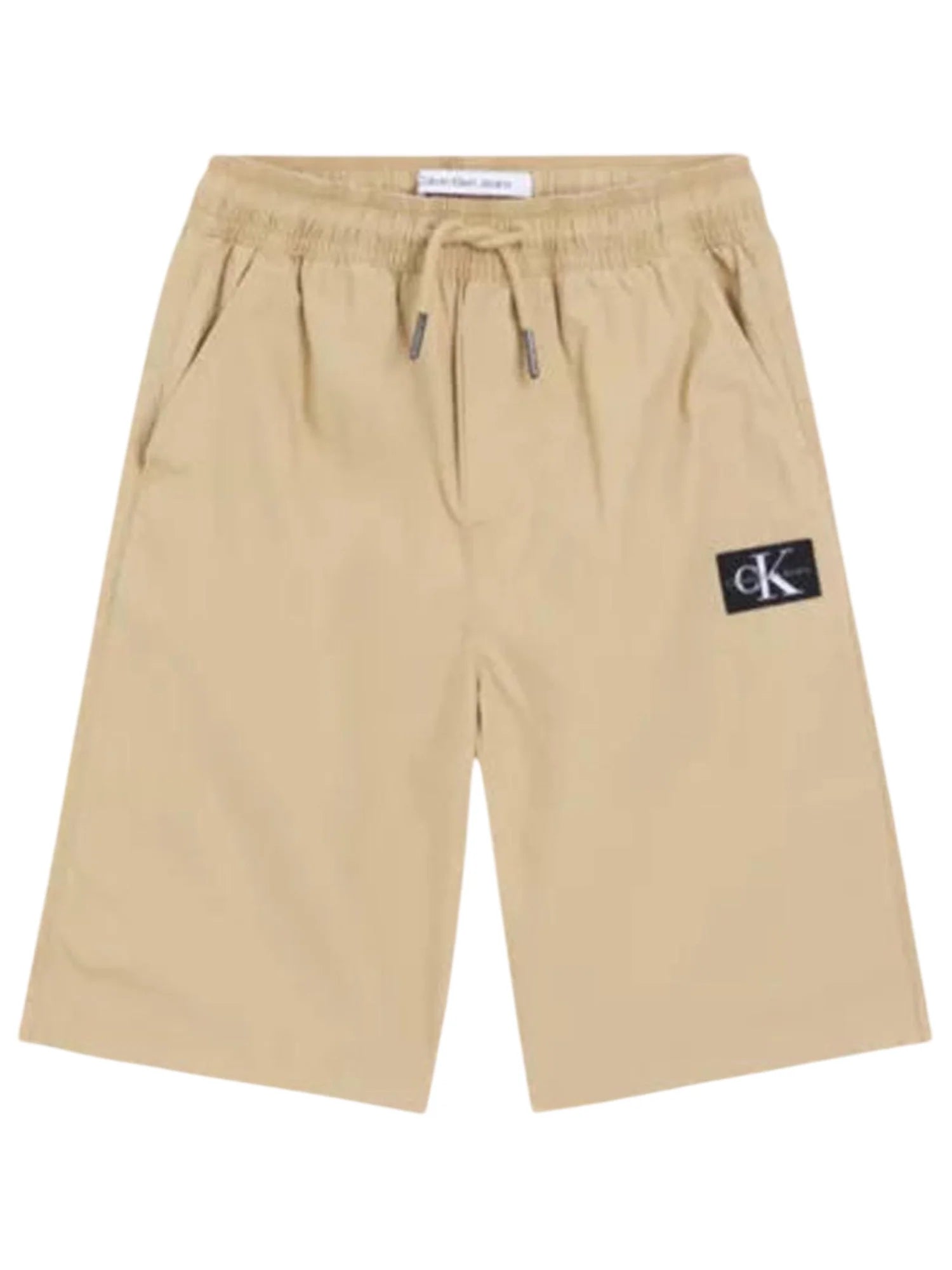 Calvin Klein Jeans bermuda bambino in cotone beige LVCKSJC79B PFN Calvin Klein Jeans