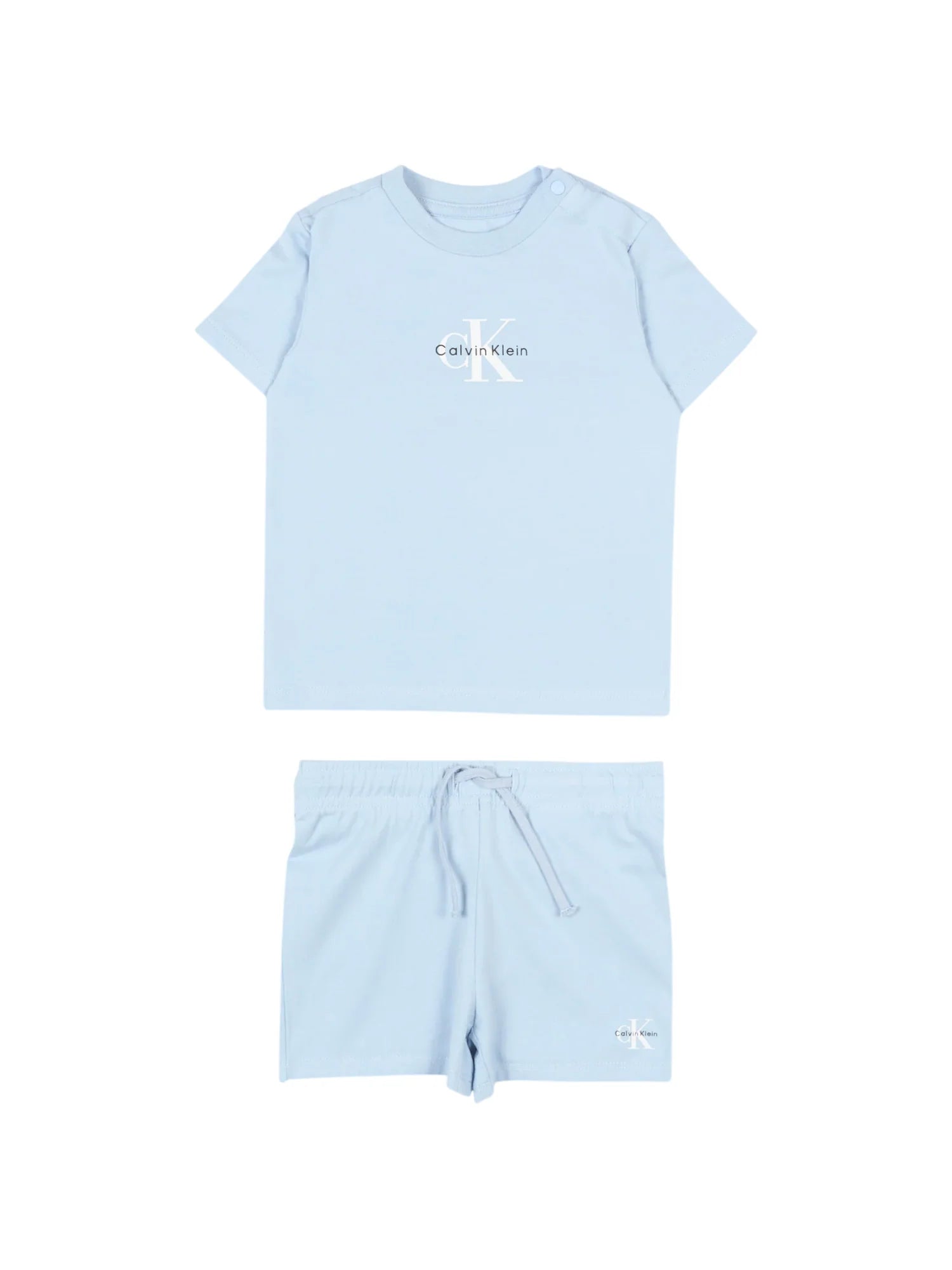 Calvin Klein Jeans completo estivo neonato T-shirt e shorts celeste LVCKSJI09B C1O Calvin Klein Jeans