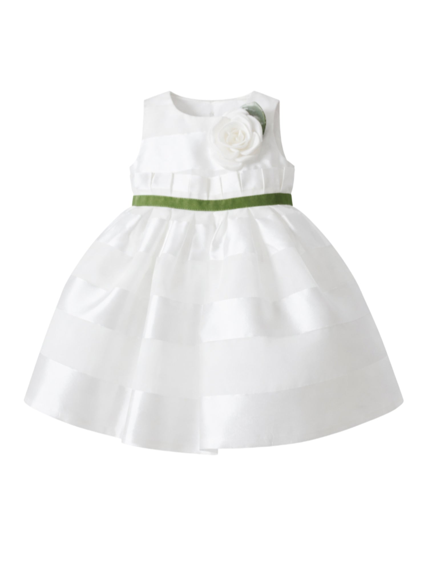 Colori Chiari abito cerimonia neonata con fiore panna FN108500-1894 2035 COLORICHIARI