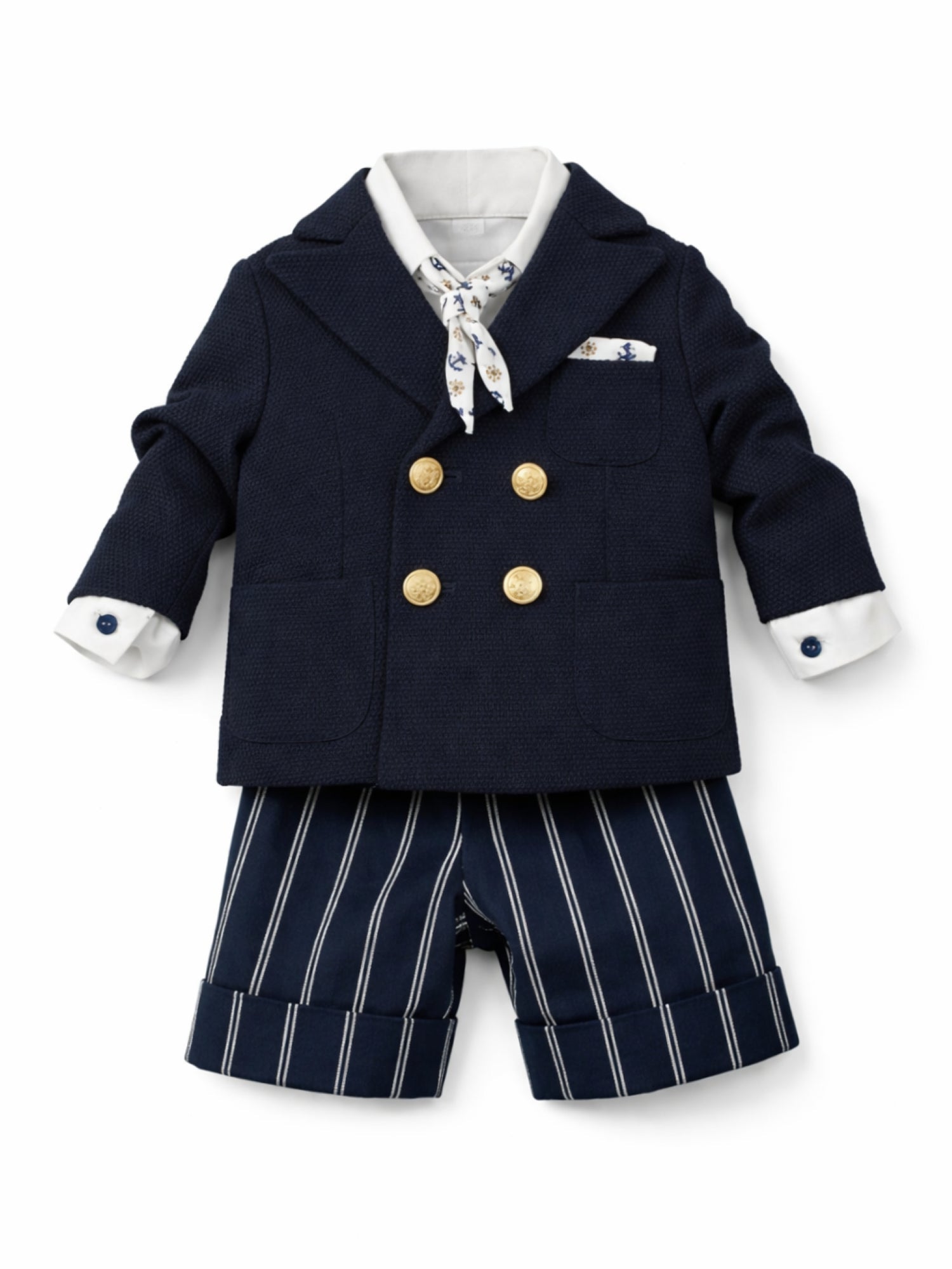 Colori Chiari completo elegante neonato giacca camicia bermuda blu MN508458-4900 60 COLORICHIARI