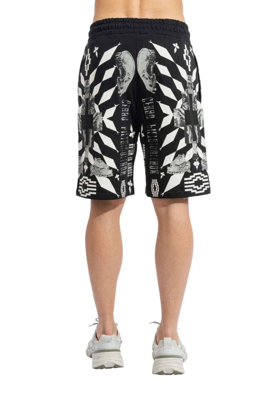 County of Milan bermuda uomo con stampe tiger nero CMMABE034 110 COUNTY OF MILAN