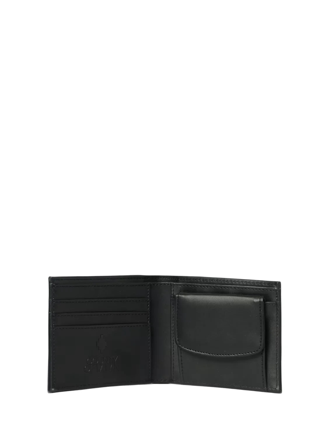 County of Milan portafogli uomo in ecopelle con logo nero COMAS260385 BLACK-WHITE COUNTY OF MILAN