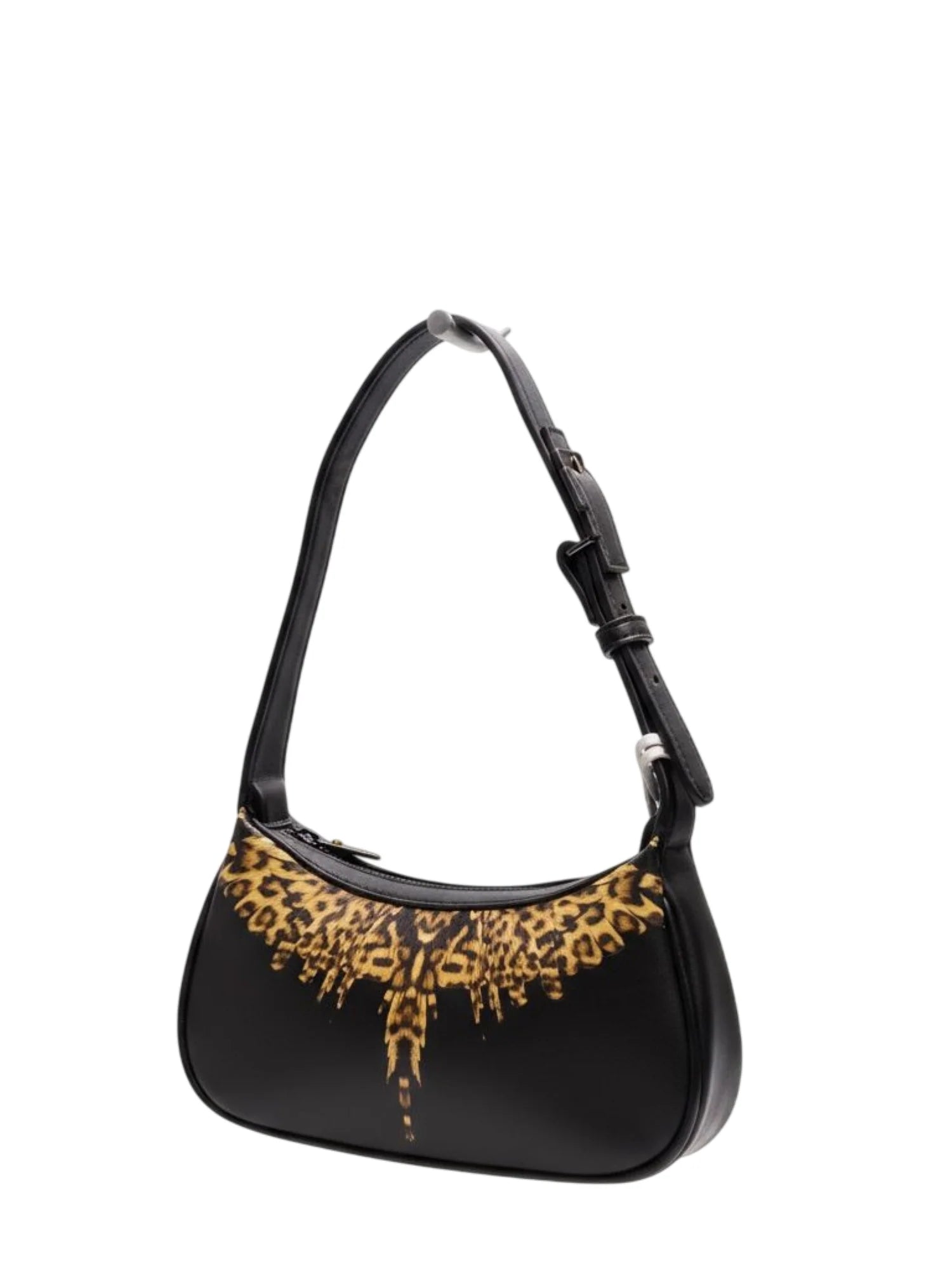 County of Milan borsa a spalla in ecopelle nero COMAS260438 BLACK-LEOPARD WINGS COUNTY OF MILAN