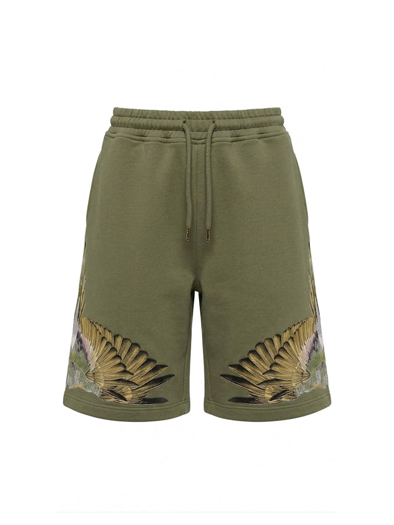 County of Milan bermuda bambino con stampa iconica verde militare S6CMJBBE020 082 COUNTY OF MILAN KIDS