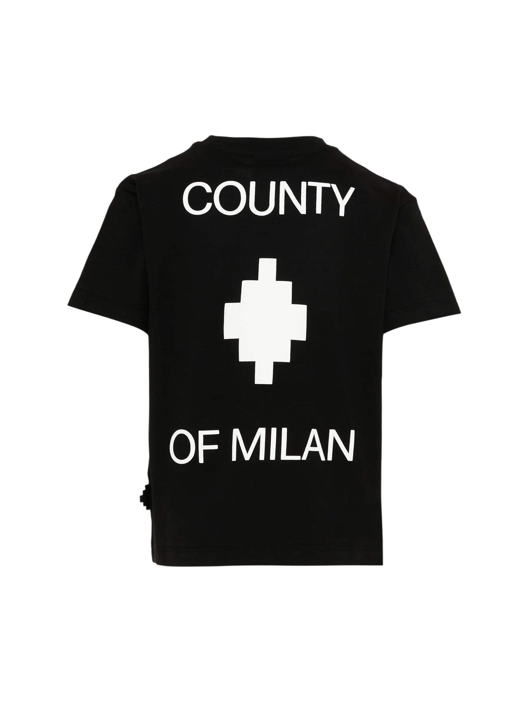 County of Milan T-shirt bambino manica corta stampa iconica nero S6CMJBTH008 110 COUNTY OF MILAN KIDS