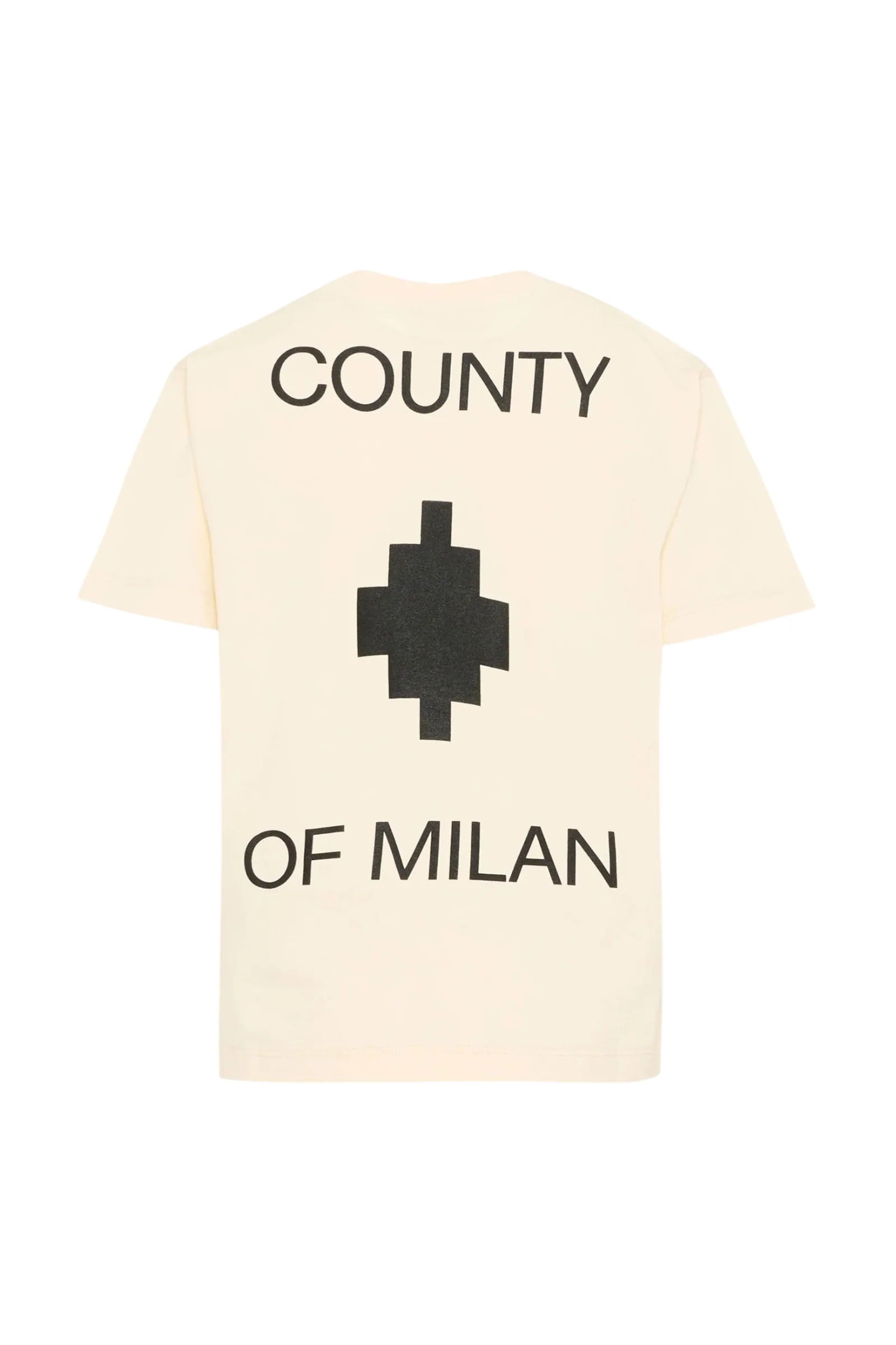 County of Milan T-shirt bambino manica corta stampa iconica panna S6CMJBTH008 412 COUNTY OF MILAN KIDS