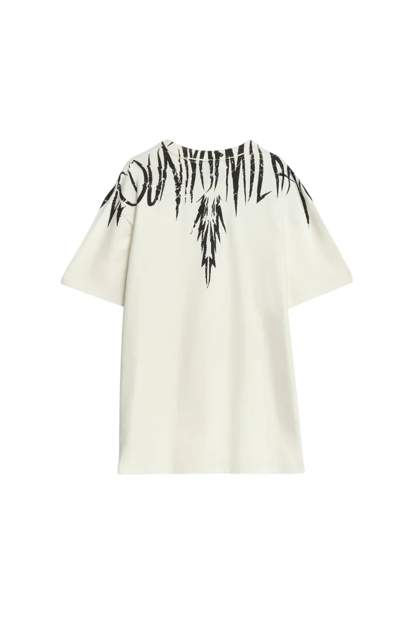 County of Milan T-shirt bambino con stampa iconica panna S6CMJBTH026 412 COUNTY OF MILAN KIDS