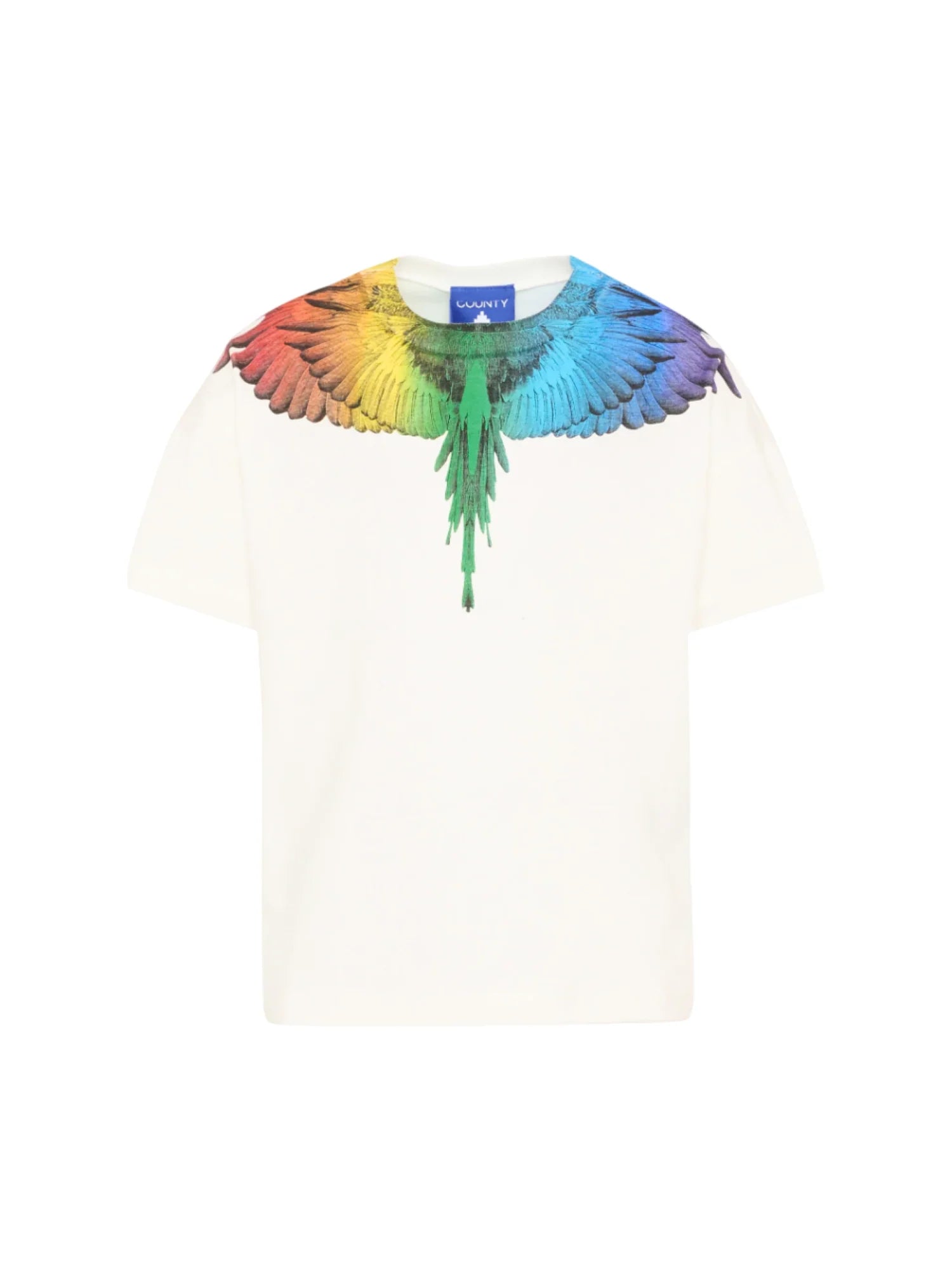 County of Milan T-shirt bambino con stampa iconica panna S6CMJBTH028 412 COUNTY OF MILAN KIDS