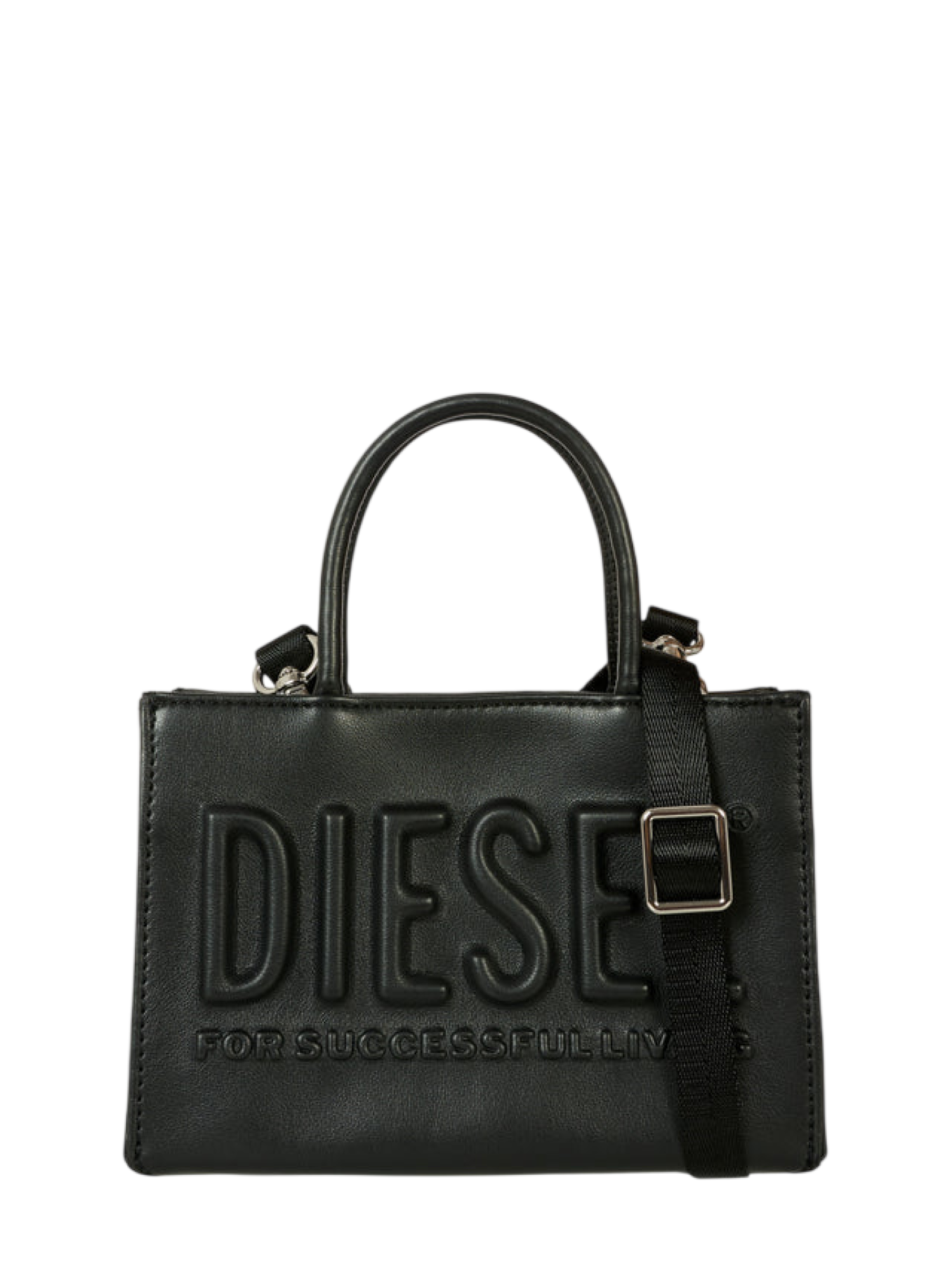 Diesel borsa in ecopelle con logo nero J02529-P8073 T8013 DIESEL