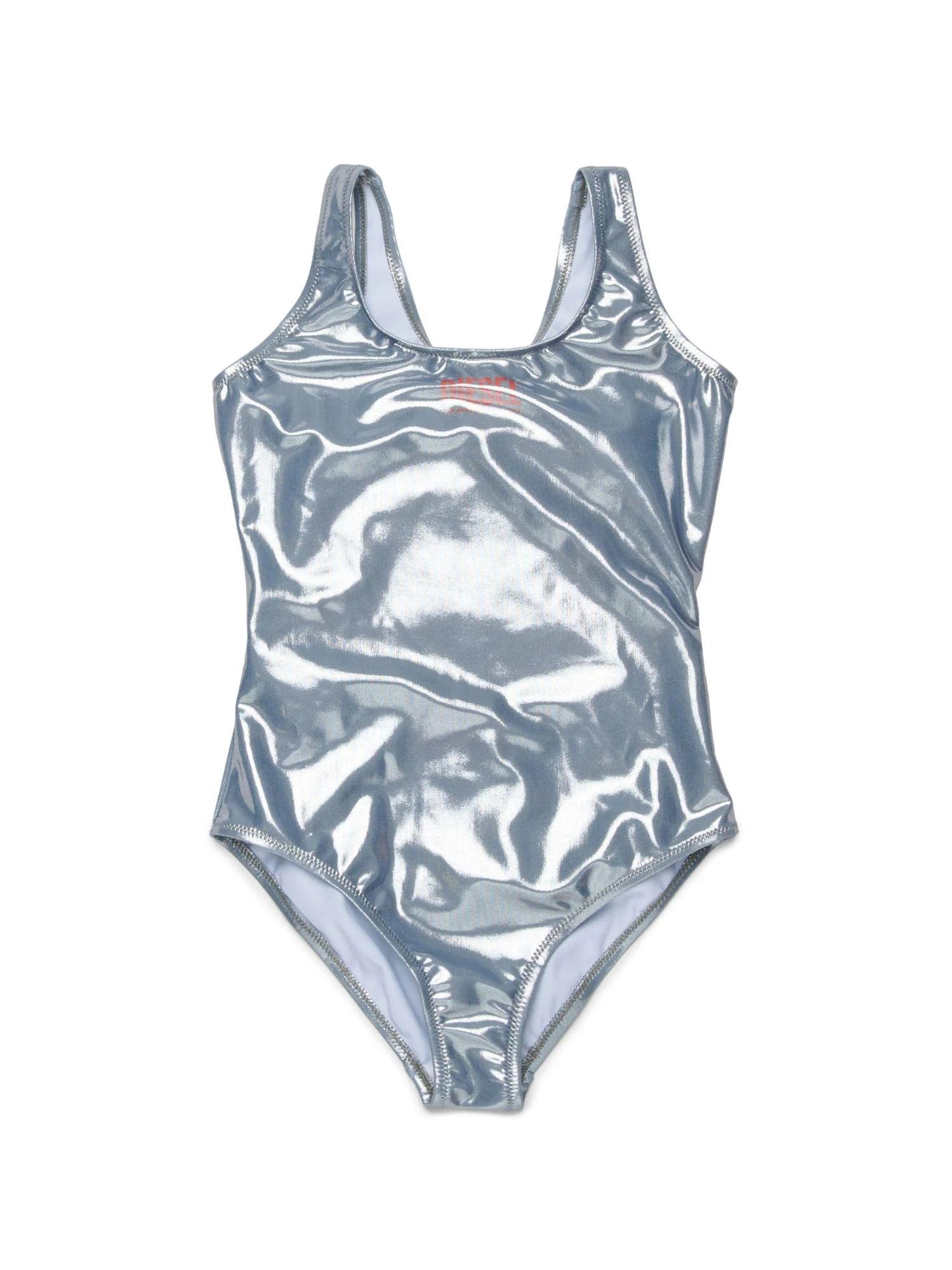 Diesel costume intero bambina in tessuto laminato argento J02721-KYA1E K90A DIESEL
