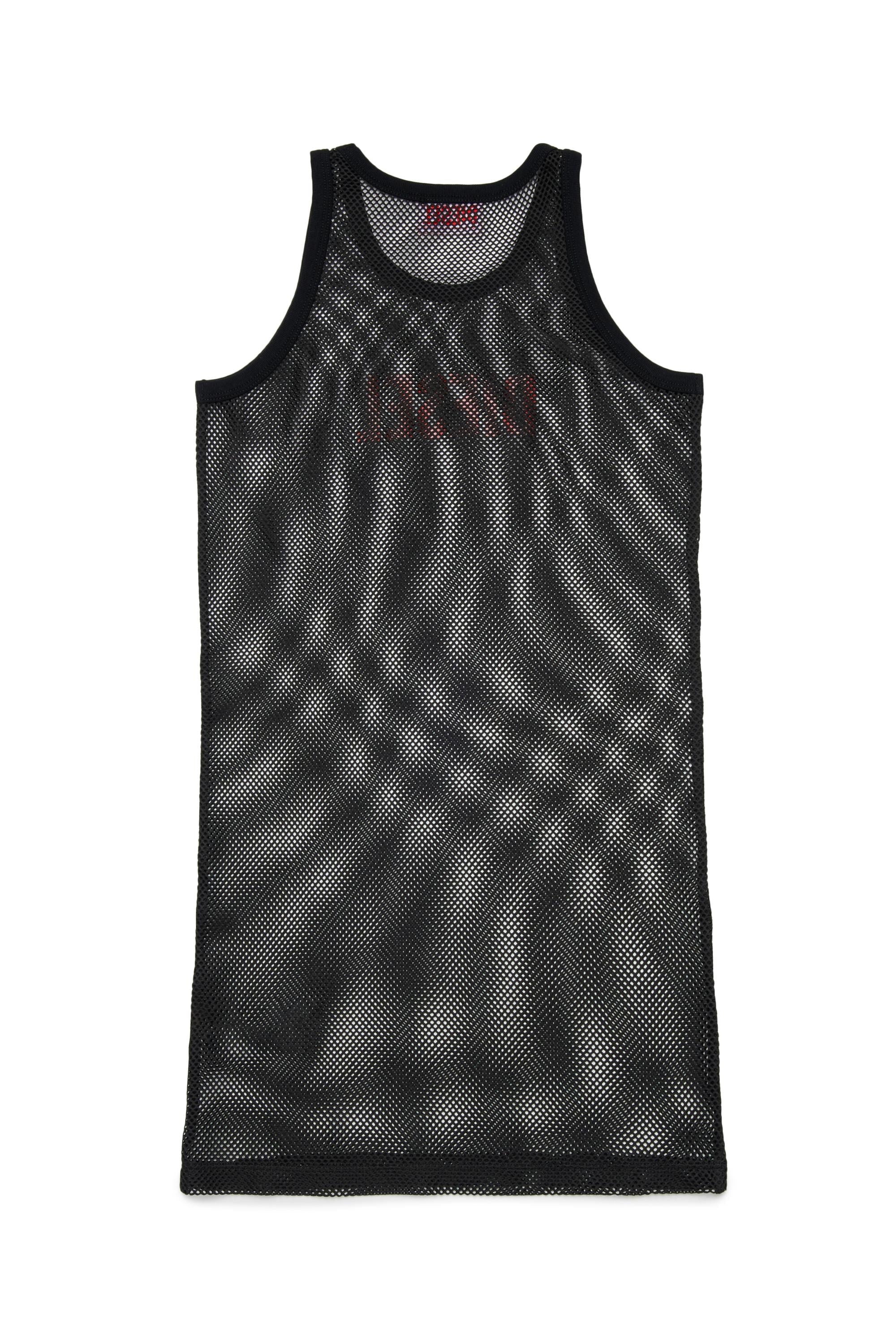 Diesel canotta bambina a rete con logo nero J02735-KYA1D K900 DIESEL