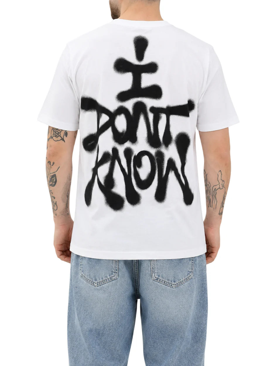 Disclaimer T-shirt uomo manica corta stampa logo bianco 55544 BIANCO DISCLAIMER