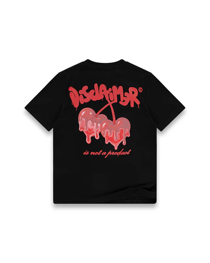 Disclaimer T-shirt donna manica corta stampa ciliegie nero 55664 NERO DISCLAIMER