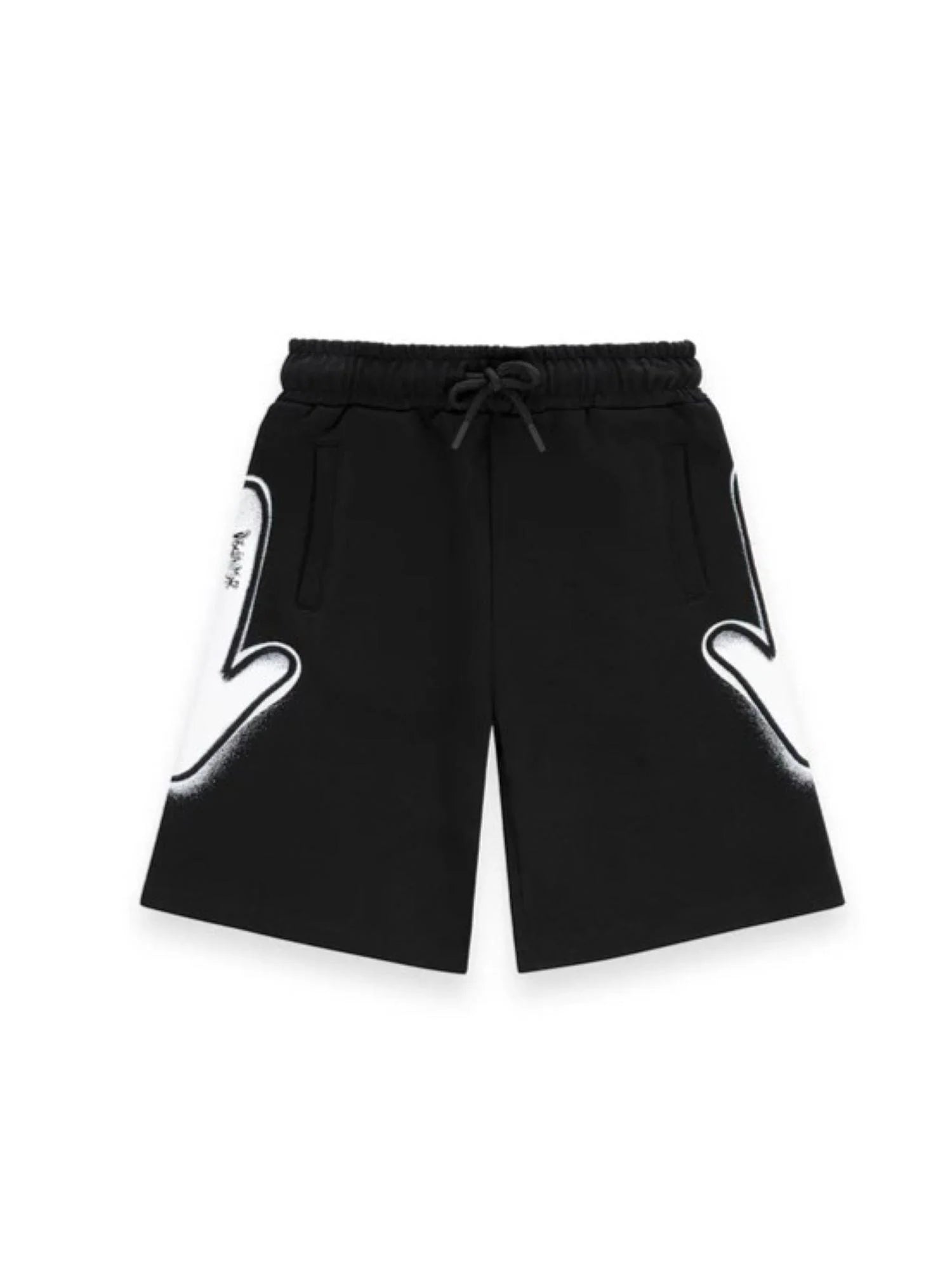Disclaimer bermuda bambino con stampe iconiche nero 58801 NERO-ST.BIANCA DISCLAIMER