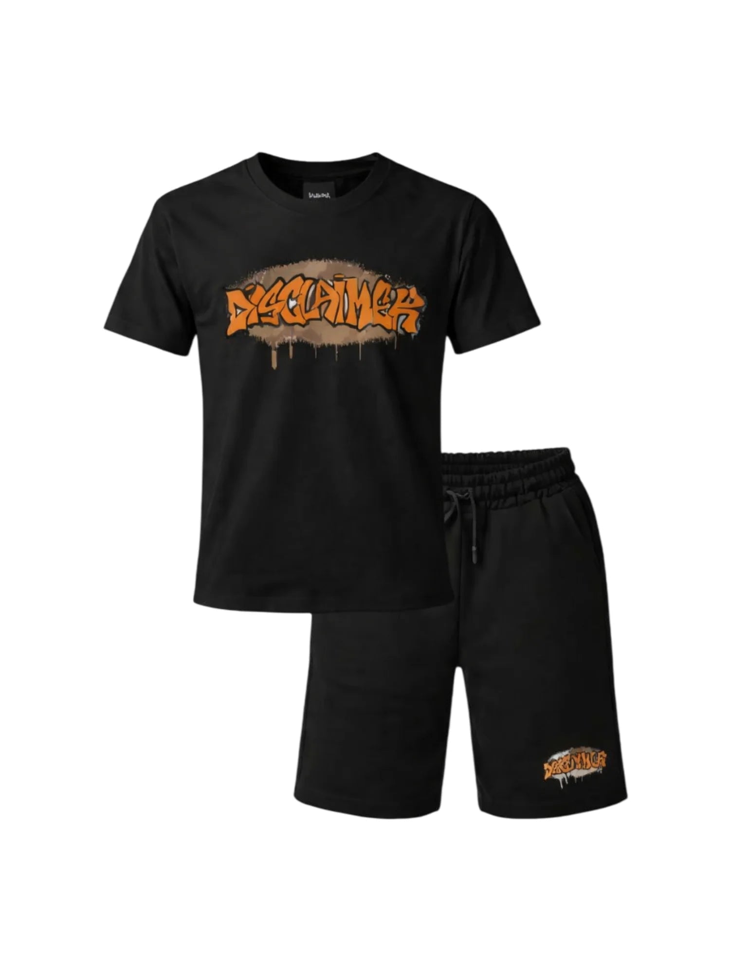 Disclaimer completo bambino T-shirt e bermuda nero 58882-C NERO-NERO DISCLAIMER