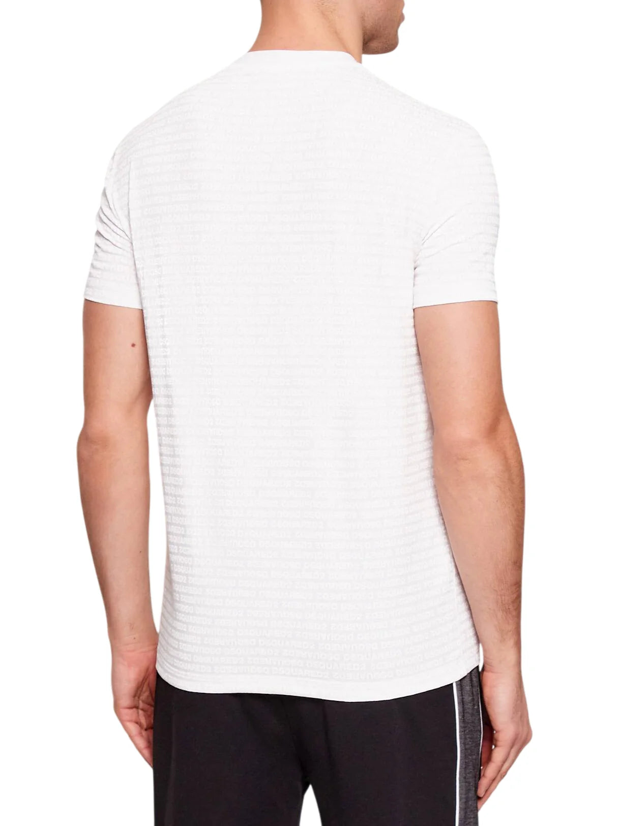 Dsquared2 T-shirt uomo manica corta logo all over bianco D9M206200 110 DSQUARED2