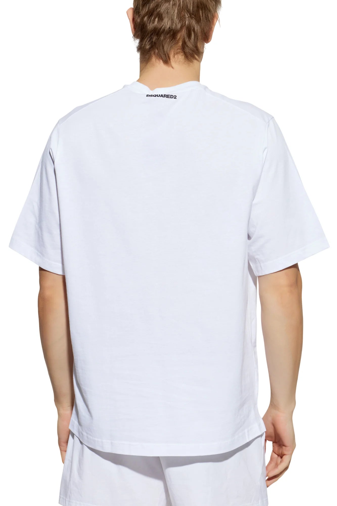 Dsquared2 T-shirt uomo manica corta in cotone bianco D9M3Z6280 100 DSQUARED2