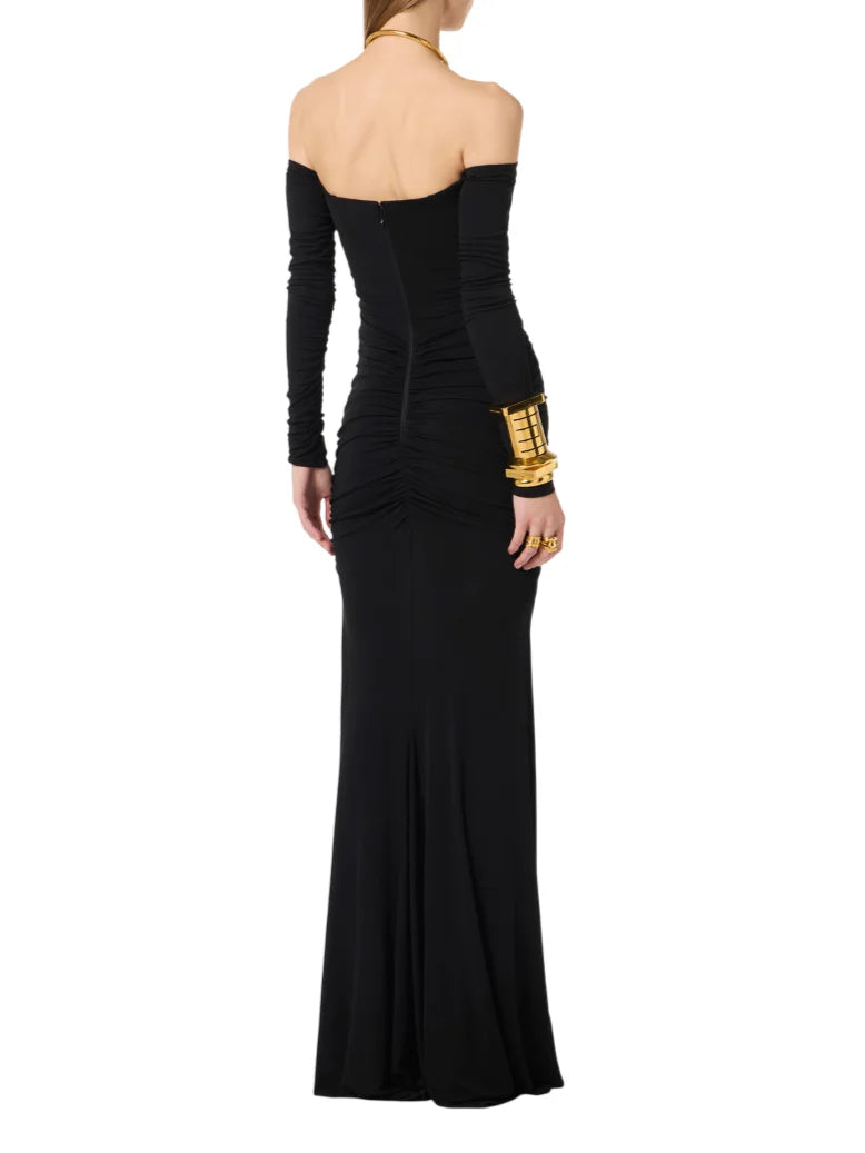 lungo, ml, scollo a cuore profondo, drappeggi ABR1061 110 ELISABETTA FRANCHI
