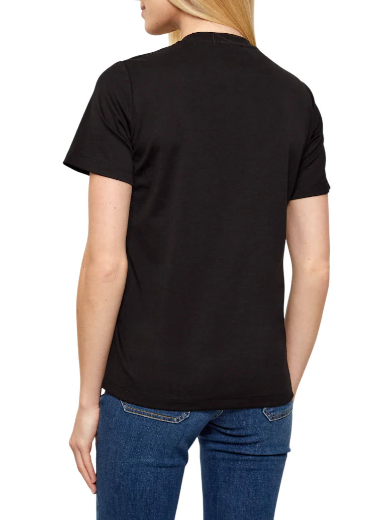 Elisabetta Franchi T-shirt manica corta con logo nero MA01761 110 ELISABETTA FRANCHI