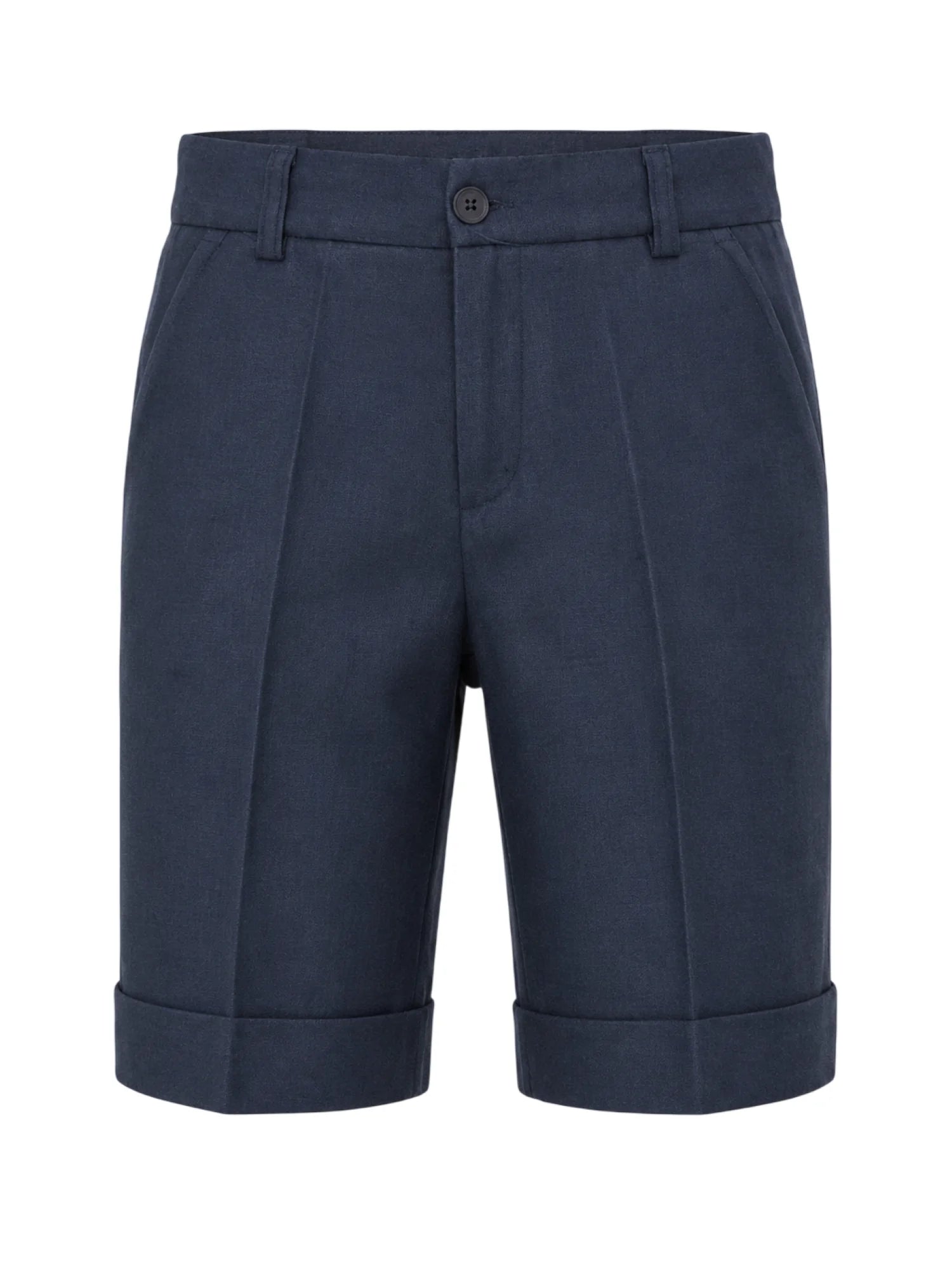 Emanuel Pris bermuda bambino misto lino blu EBM5130B NAVY EMANUEL PRIS